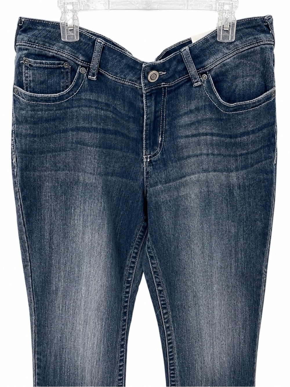 New Maurices Women's Slim Boot Cut Mid Rise Jeans SZ 14 Short Stretch - Picture 2 of 4